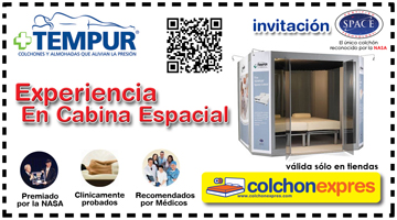 cupon invitacion cabina espacial tempur