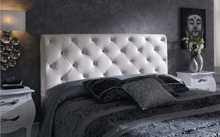 Cabecero Polipiel blanco Kelly de la marca CE Home