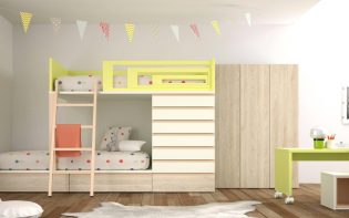 Literas con cama nido para habitaciones infantiles