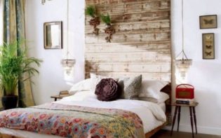 Cabeceros de madera DIY para ambientes cálidos