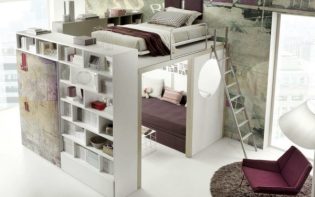 Camas elevadas para los dormitorios juveniles